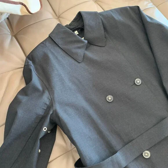 Hermes Trench Coat Black for Women